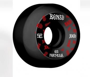 Bones Wheels 100A OG Formula III V5 Sidecut 52mm Black