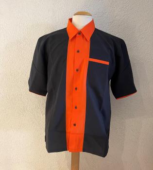Workershirt schwarz/ orange