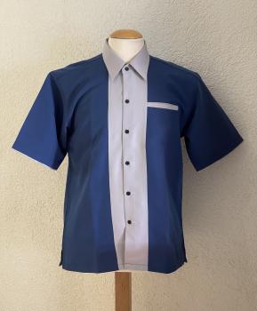 Workershirt blau / grau