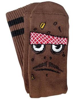 Toy Machine Poo Poo Head Crew Socks Brown