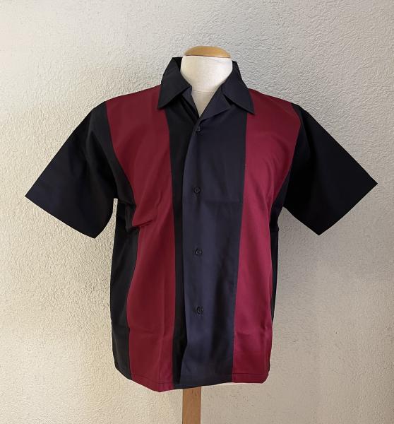 Workershirts schwarz / bordeaux